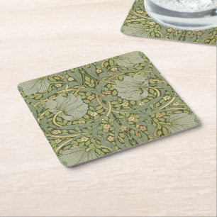 William Morris Pimpernel Vintage-Muster Rechteckiger Pappuntersetzer
