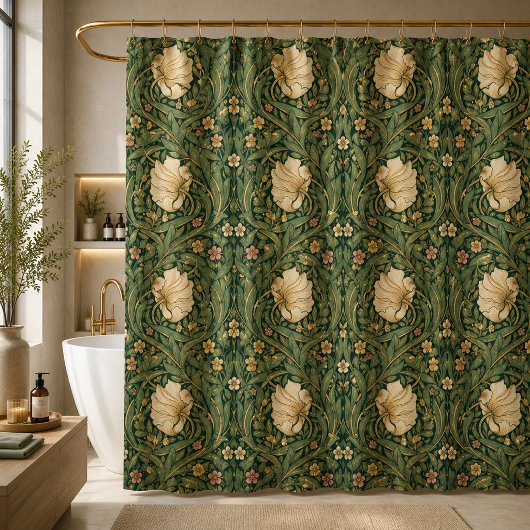 William Morris Pimpernel Vintage Präraffaelit Duschvorhang