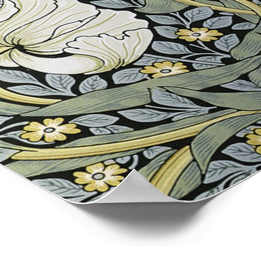 William Morris - Pimpernel Wallpaper Design Poster (Ecke)