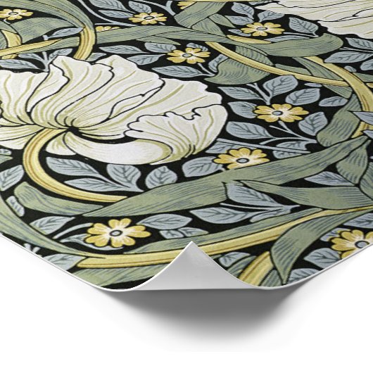 William Morris - Pimpernel Wallpaper Design Poster (Ecke)