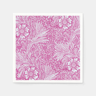 William Morris - Pink Marigold Floral Serviette