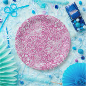 William Morris - Pink Marigold - Hübsche Blume Pappteller (Party)