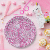 William Morris - Pink Marigold - Hübsche Blume Pappteller (Party)