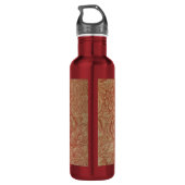 William Morris Pink Poppy Blume Floral Edelstahlflasche (Rückseite)