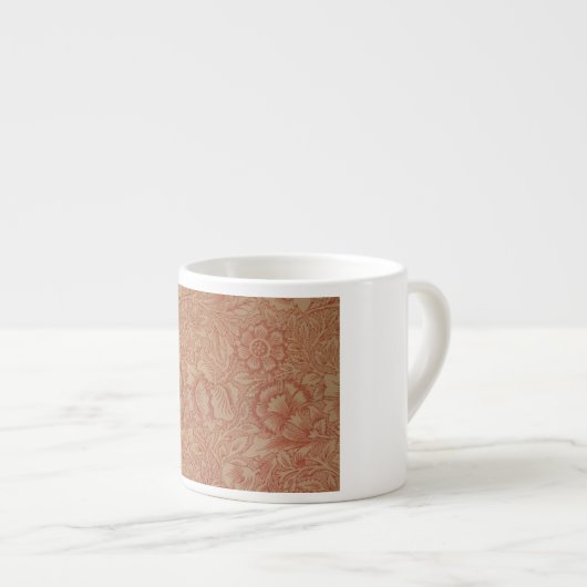 William Morris Pink Poppy Blume Floral Espressotasse (Vorderseite Rechts)