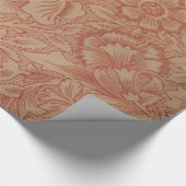 William Morris Pink Poppy Blume Floral Geschenkpapier (Ecke)