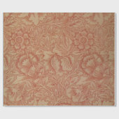 William Morris Pink Poppy Blume Floral Geschenkpapier (Flach)