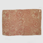 William Morris Pink Poppy Blume Floral Golfhandtuch (Horizontal)