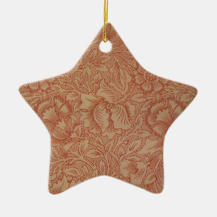 William Morris Pink Poppy Blume Floral Keramik Ornament