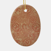 William Morris Pink Poppy Blume Floral Keramik Ornament (Hinten)