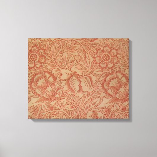 William Morris Pink Poppy Blume Floral Leinwanddruck (Vorderseite)