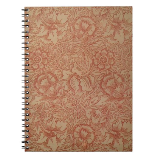 William Morris Pink Poppy Blume Floral Notizblock (Vorderseite)