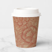 William Morris Pink Poppy Blume Floral Pappbecher (Rückseite)