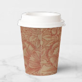 William Morris Pink Poppy Blume Floral Pappbecher (Rechts)