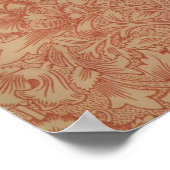 William Morris Pink Poppy Blume Floral Poster (Ecke)