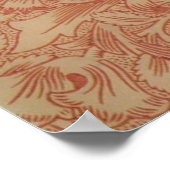 William Morris Pink Poppy Blume Floral Poster (Ecke)