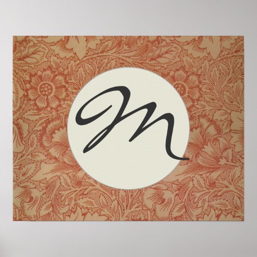 William Morris Pink Poppy Blume Floral Poster (Vorne)