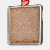 William Morris Pink Poppy Blume Floral Silbernes Ornament (Links)