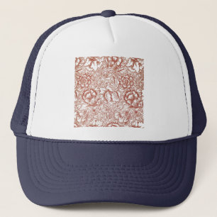 William Morris Pink Poppy Blume Floral Truckerkappe