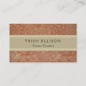 William Morris Pink Poppy Blume Floral Visitenkarte (Vorderseite)