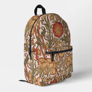 William Morris Pink Rose Blume Wallpaper Pattern Bedruckter Rucksack