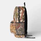 William Morris Pink Rose Blume Wallpaper Pattern Bedruckter Rucksack (Rechts)