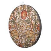 William Morris Pink Rose Blume Wallpaper Pattern Dartscheibe (Vorderseite rechts)