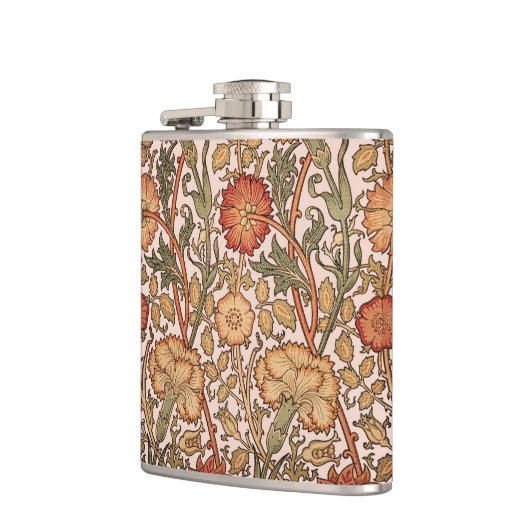 William Morris Pink Rose Blume Wallpaper Pattern Flachmann (Links)