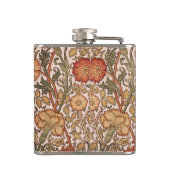 William Morris Pink Rose Blume Wallpaper Pattern Flachmann (Rückseite)