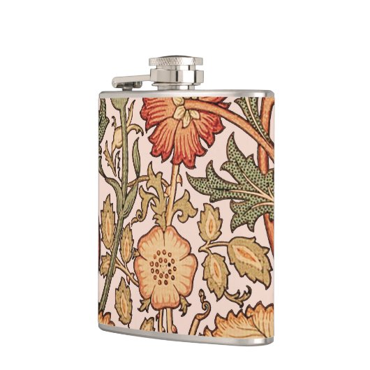 William Morris Pink Rose Blume Wallpaper Pattern Flachmann (Links)