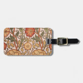 William Morris Pink Rose Blume Wallpaper Pattern Gepäckanhänger (Vorderseite horizontal)