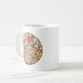 William Morris Pink Rose Blume Wallpaper Pattern Kaffeetasse (Vorderseite Links)