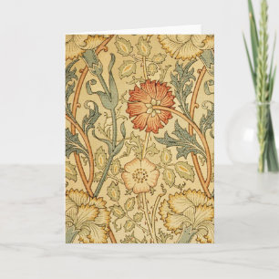 William Morris Pink Rose Blume Wallpaper Pattern Karte