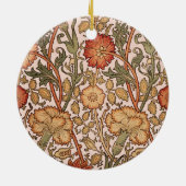 William Morris Pink Rose Blume Wallpaper Pattern Keramikornament (Hinten)
