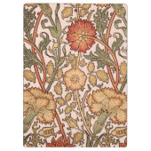 William Morris Pink Rose Blume Wallpaper Pattern Klemmbrett (Rückseite)