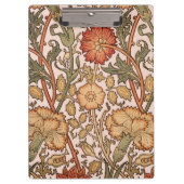 William Morris Pink Rose Blume Wallpaper Pattern Klemmbrett (Vorderseite)