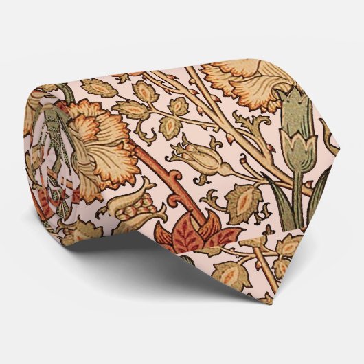William Morris Pink Rose Blume Wallpaper Pattern Krawatte (Gerollt)