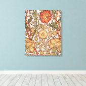 William Morris Pink Rose Blume Wallpaper Pattern Leinwanddruck (Insitu (Holzboden))