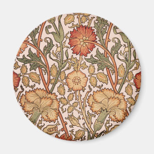 William Morris Pink Rose Blume Wallpaper Pattern Magnet
