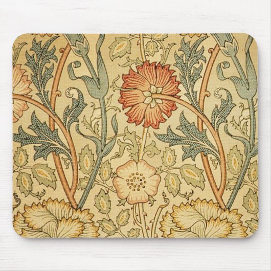 William Morris Pink Rose Blume Wallpaper Pattern Mousepad (Vorne)
