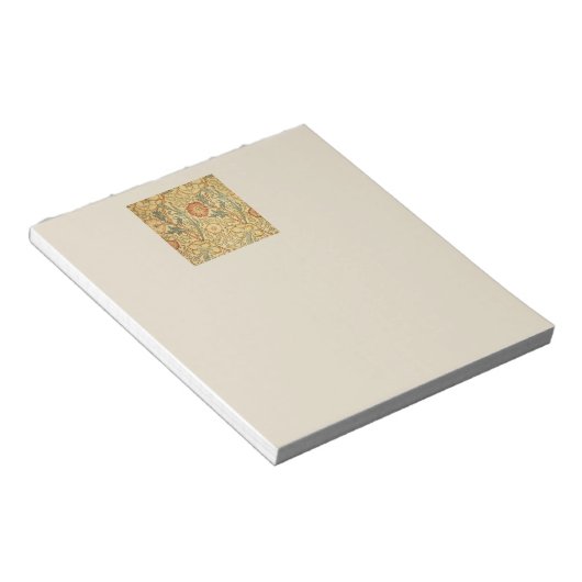 William Morris Pink Rose Blume Wallpaper Pattern Notizblock (angewinkelt)