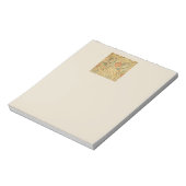 William Morris Pink Rose Blume Wallpaper Pattern Notizblock (Rotiert)