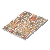 William Morris Pink Rose Blume Wallpaper Pattern Notizblock (Rotiert)