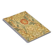 William Morris Pink Rose Blume Wallpaper Pattern Notizblock (Rechte Seite)