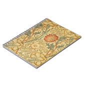 William Morris Pink Rose Blume Wallpaper Pattern Notizblock (Linke Seite)