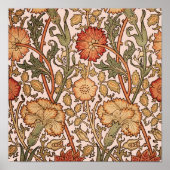 William Morris Pink Rose Blume Wallpaper Pattern Poster (Vorne)