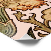 William Morris Pink Rose Blume Wallpaper Pattern Poster (Ecke)