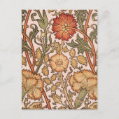 William Morris Pink Rose Blume Wallpaper Pattern Postkarte (Vorderseite)