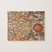 William Morris Pink Rose Blume Wallpaper Pattern Puzzle (Horizontal)