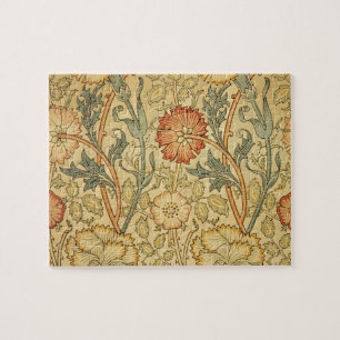 William Morris Pink Rose Blume Wallpaper Pattern Puzzle